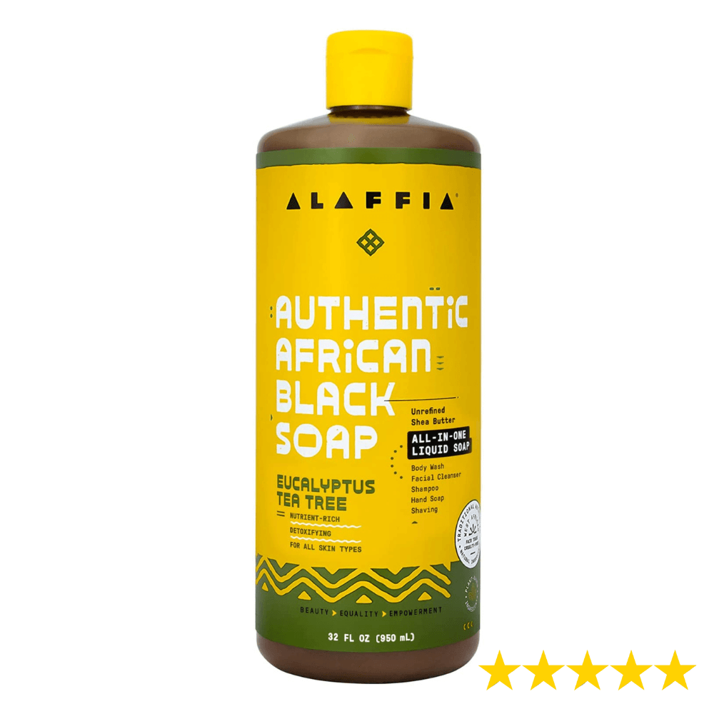 Alaffia African Black Soap, All in One Body Wash, Face Wash, Shampoo & Shaving Soap